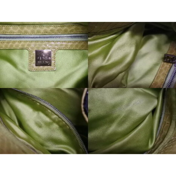 Fendi Bucket Mamma Green multicolor Black Shoulder Bag Beaded